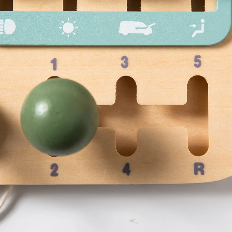 Montessori Baby Wooden Car Steering Wheel Activity Busy Board Education