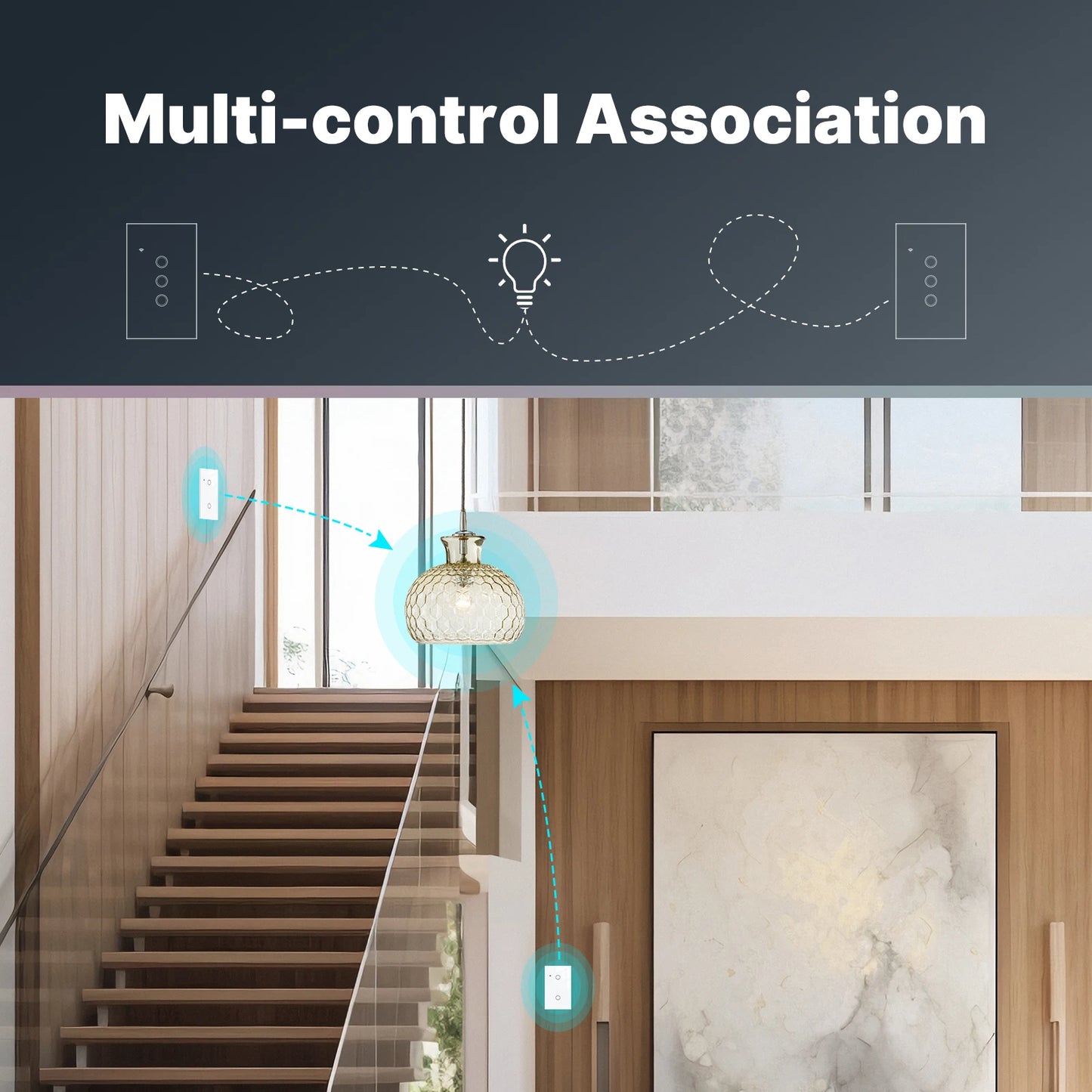 MOES Tuya WiFi Smart Light Switch Glass Touch Alexa