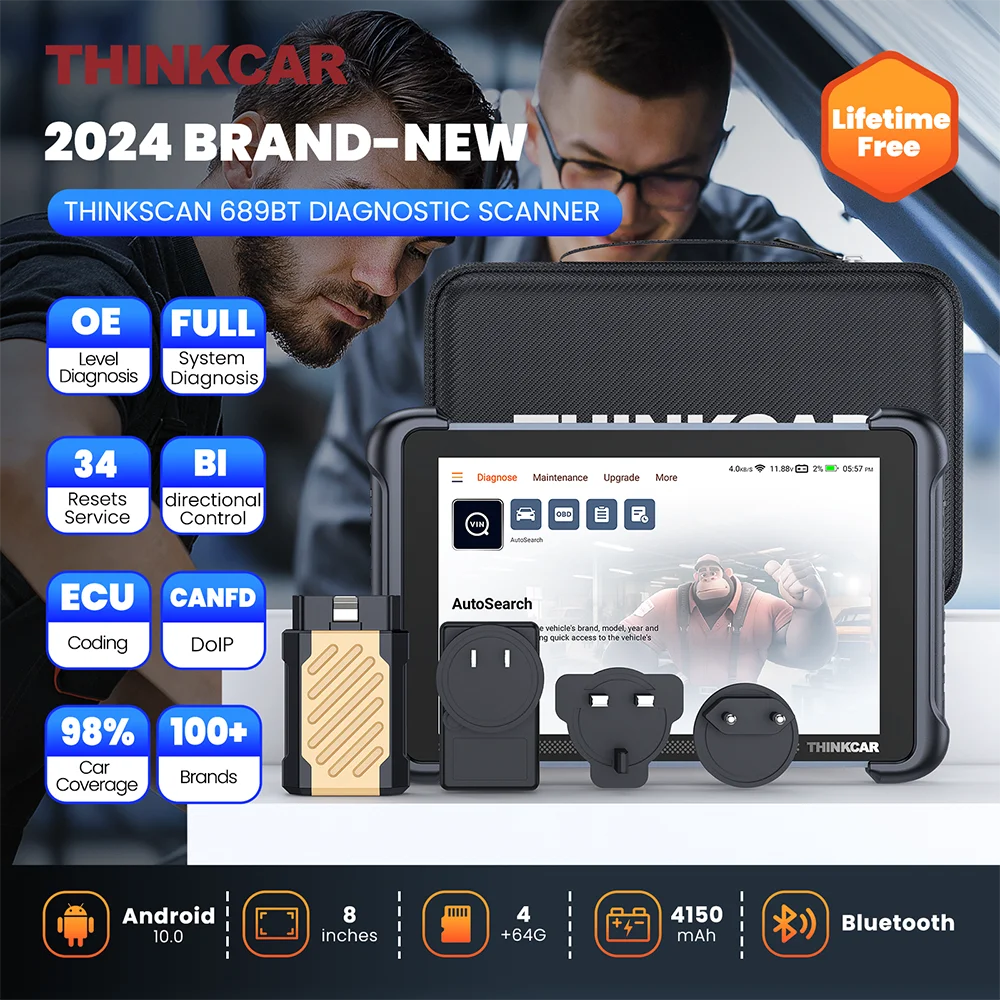 ThinkCar ThinkScan 689BT CANFD DOIP OBD2 Diagnostic Tool With BiDirectional