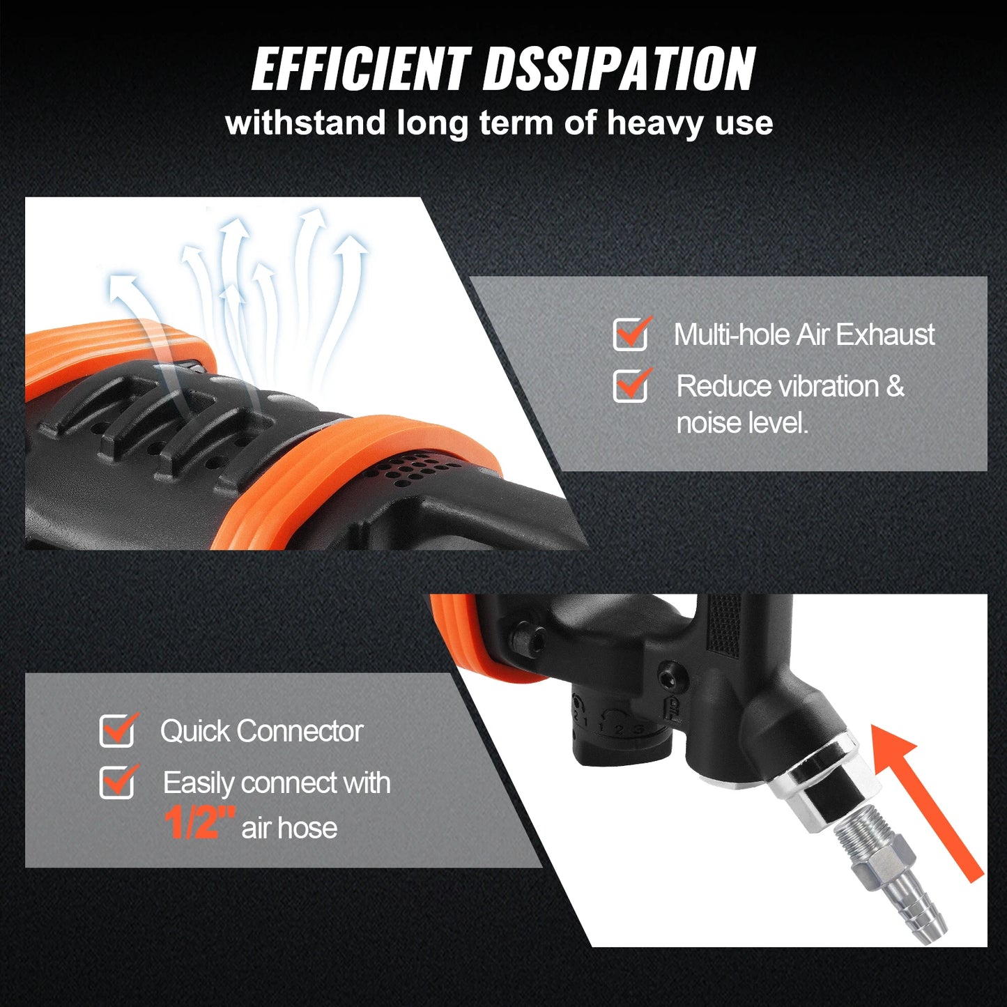 SucceBuy 5175 Ft-Lbs Air Impact Wrench Pneumatic Tool