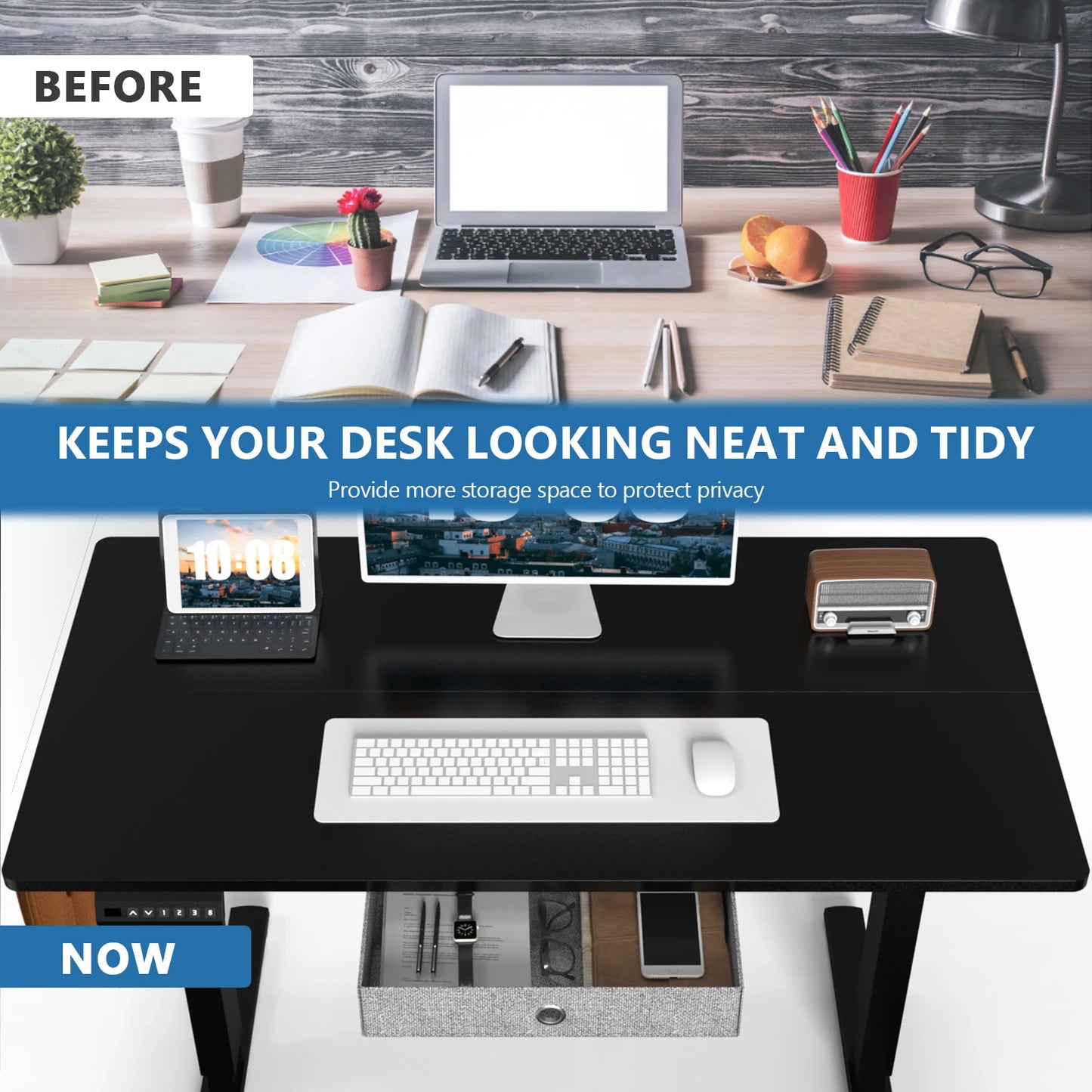 JHK Electric Standing Desk Height Adjustable Ergonomic Office Desk