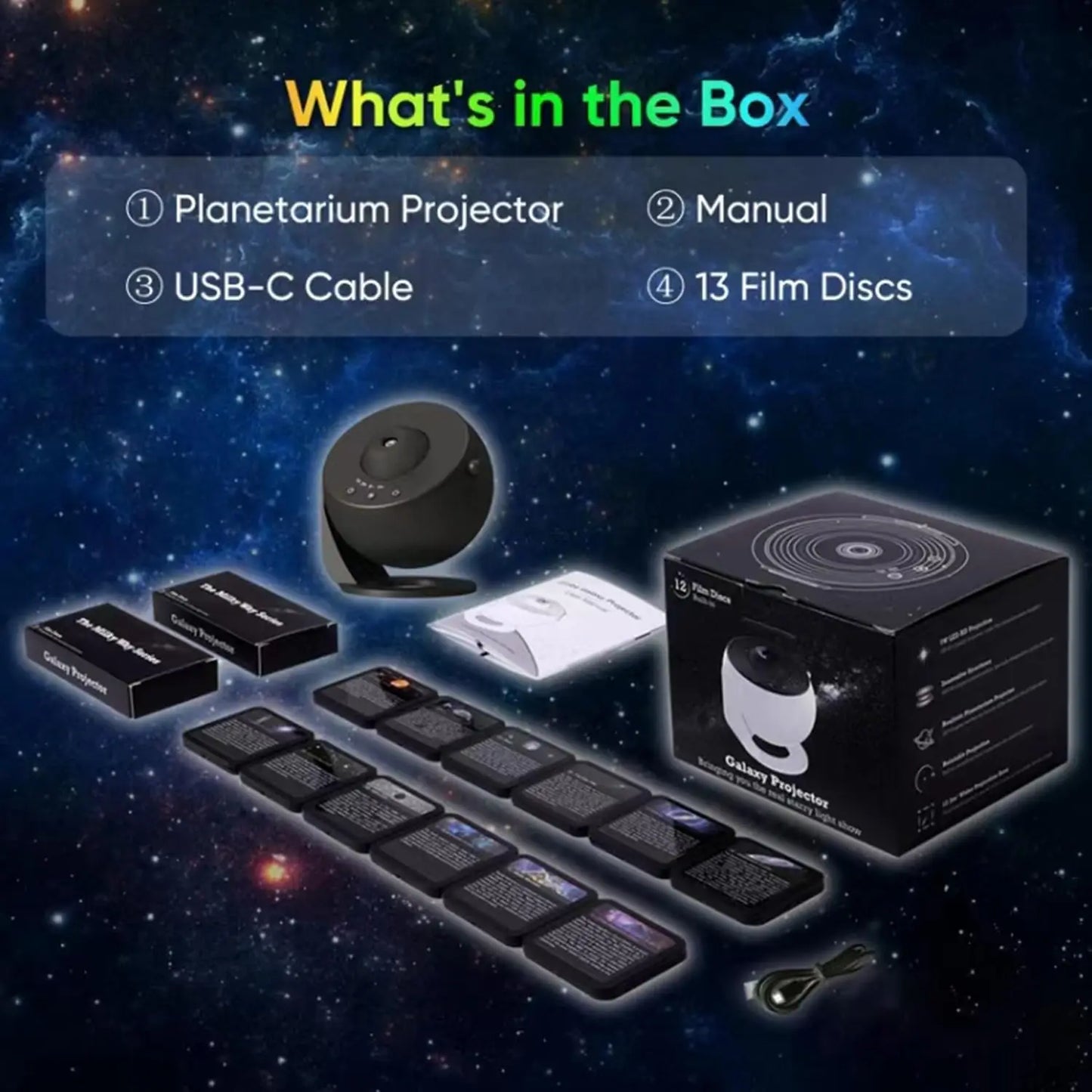 Mexllex 13 In 1 Galaxy Ultral Star Projector Night Light