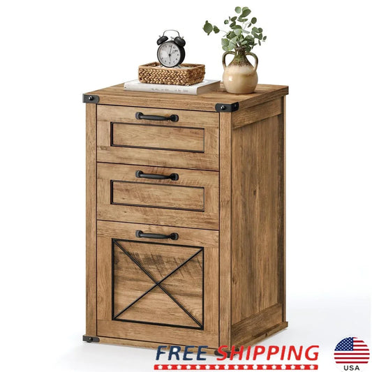 XMSJ 3 Drawer Filing Cabinet Printer Stand Hanging File Organizer