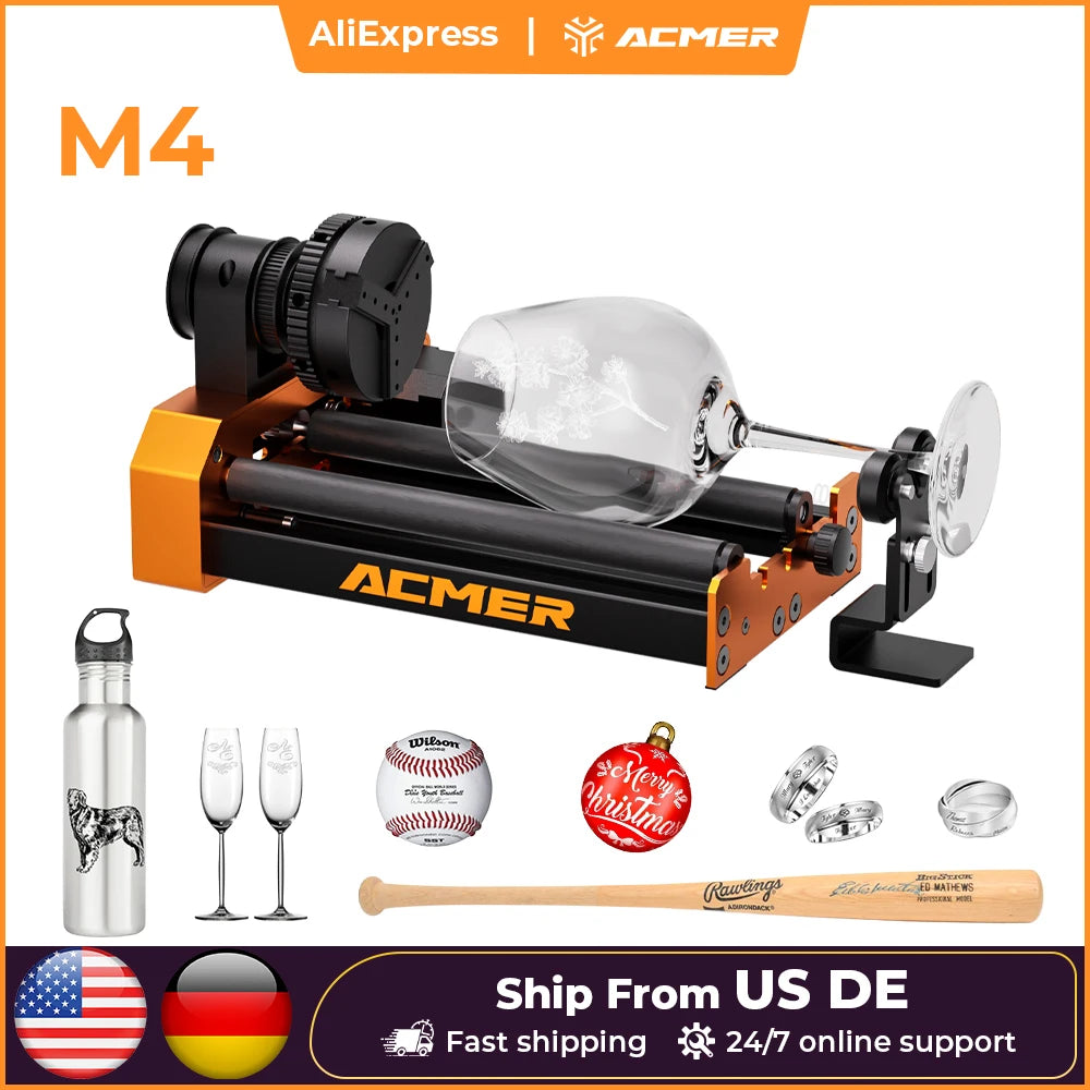 ACMER M4 Chuck Rotation Module 4th Axis Rotary Y Axis