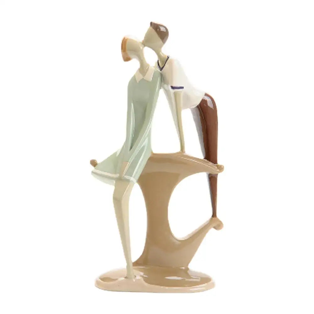 Monokweepjy Couple Sculpture Resin Lovers Figurines Home Decor