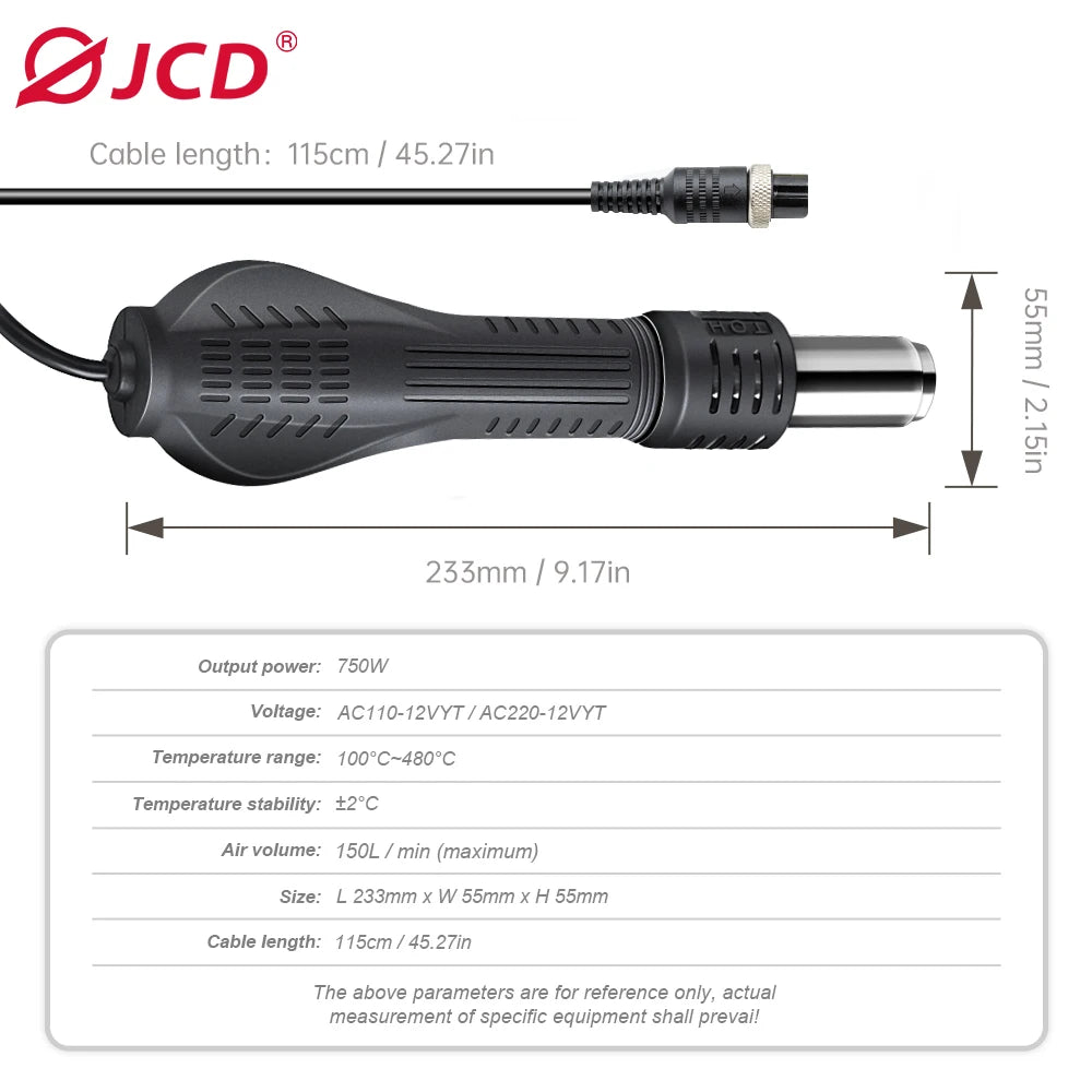 JCD 8858 Hot Air Gun Micro Rework Soldering Station