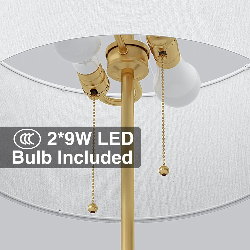 Mid Century Floor Lamp With Fabric Shade Nine Watt Bulb