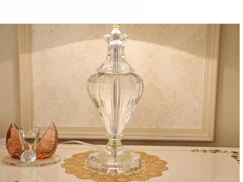 Crystal Table Lamp LED Bedside Light for Modern Bedroom