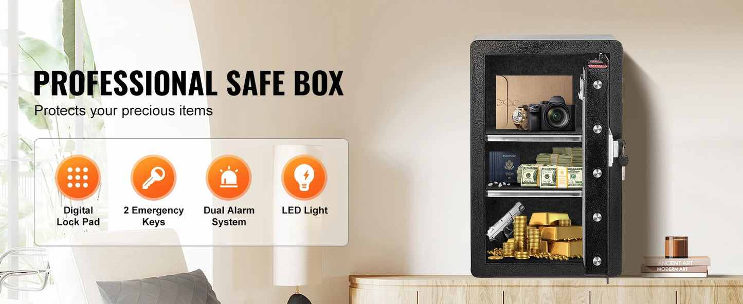 SucceBuy Safe Box with Key Lock Password and Fingerprint Access
