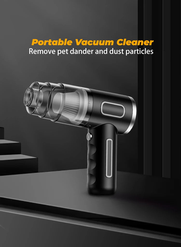 Portable Wireless Car Vacuum Cleaner Powerful Home Device
