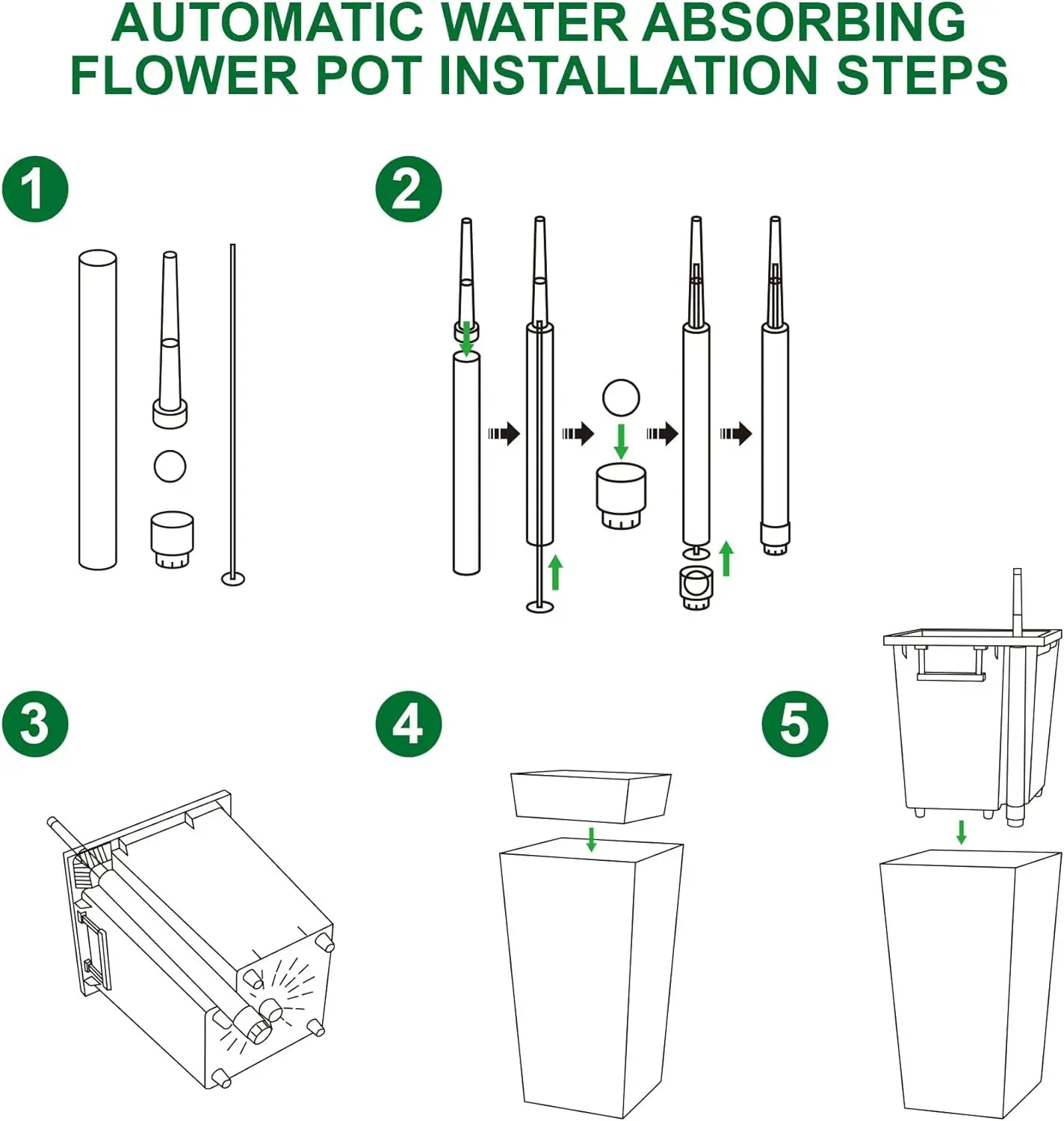 HobbyLane Indoor Outdoor Taper Planter With Shelf Insert Plastic Pots