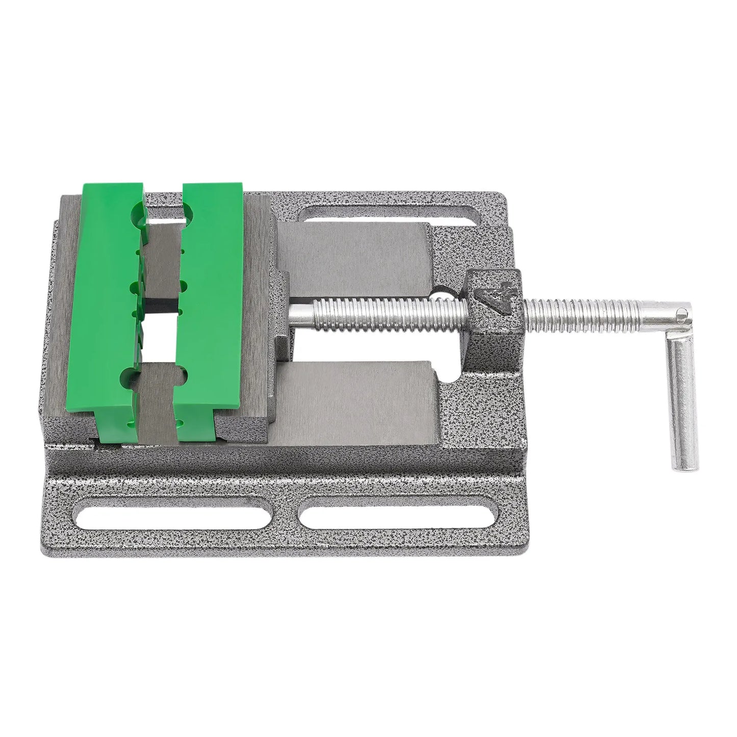 Drill Press Vise Cast Iron And Steel Secure Base Sawtooth Jaws