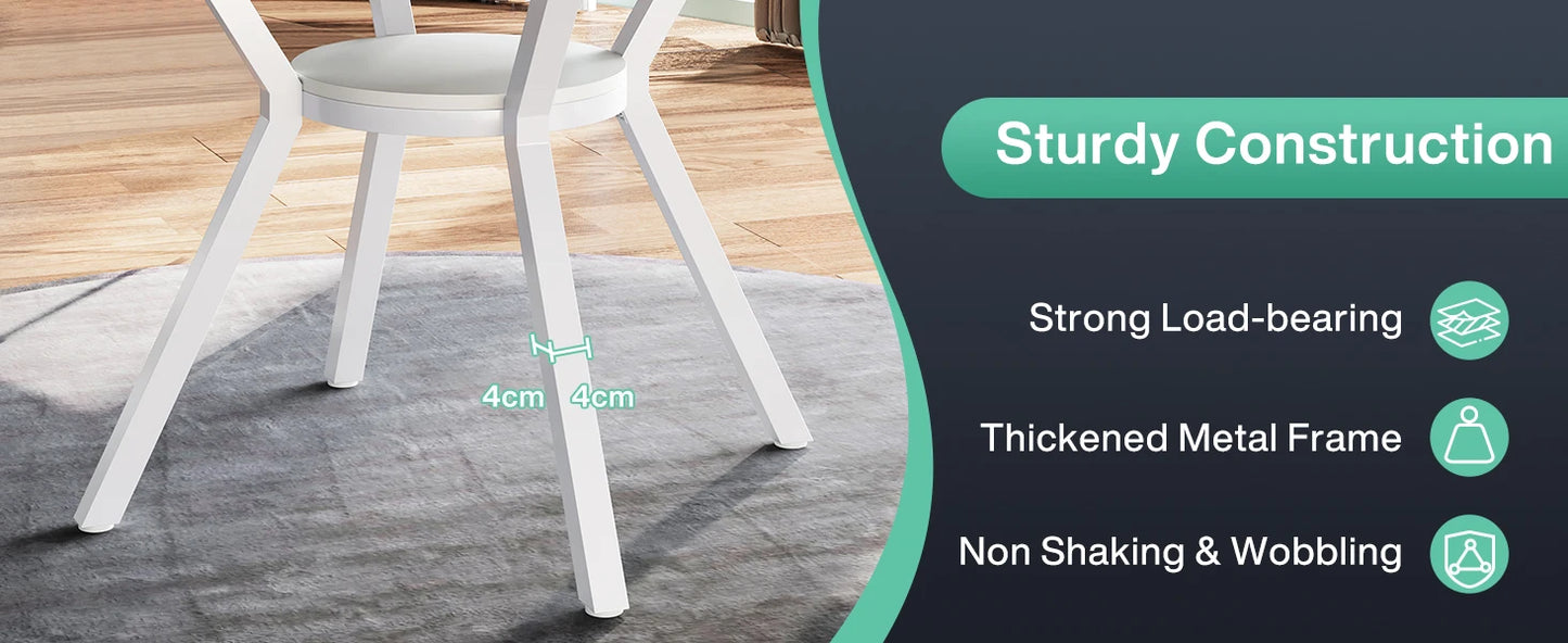 Tribesigns Round Dining Table For 4 To 6 People Farmhouse