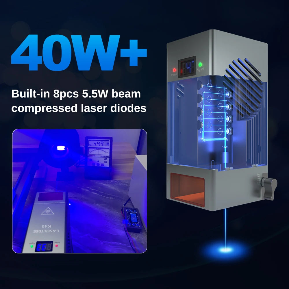Laser Tree 40W Laser Module With Air Assist For Engravers