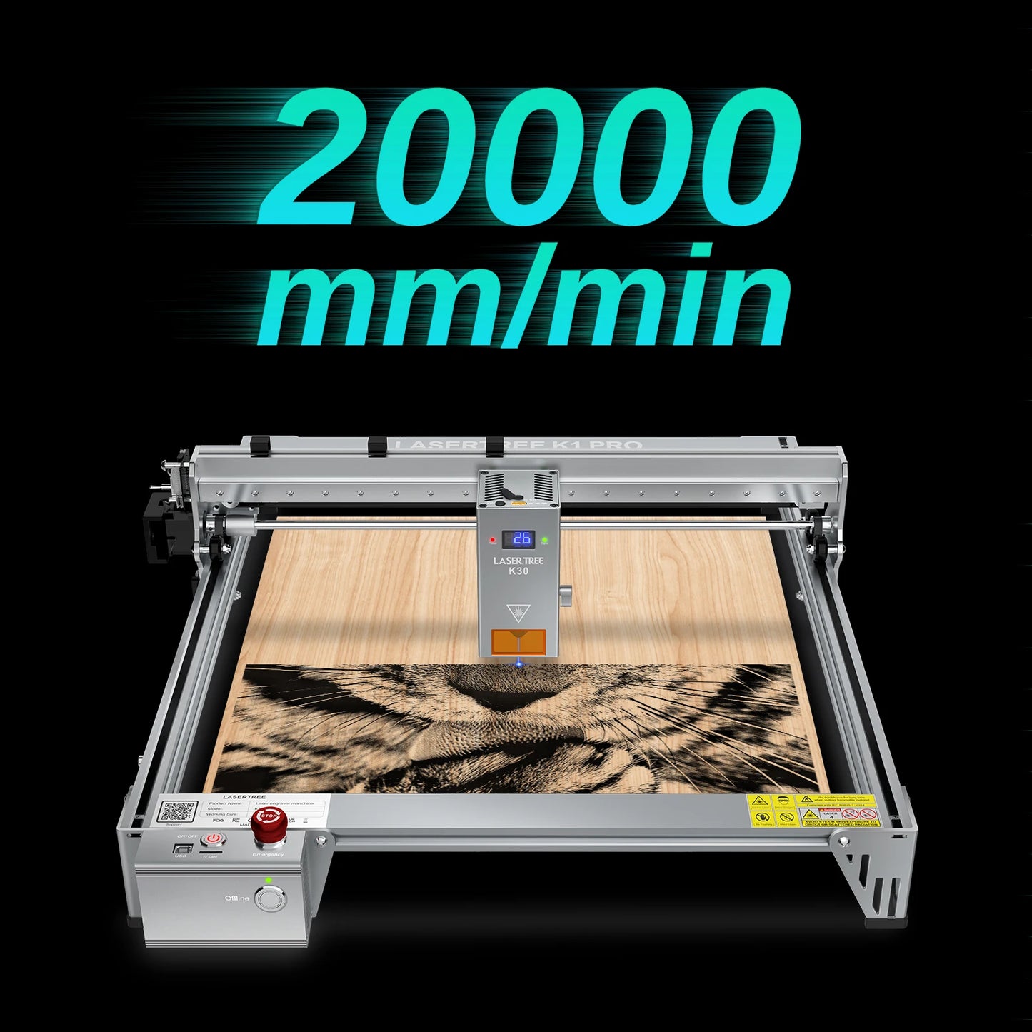 Laser Tree K1Pro Laser Engraver With 30W 40W Module