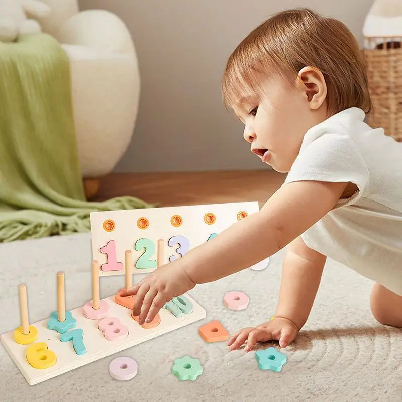 Math Shapes Puzzle Toys for Preschool Learning Number Matching