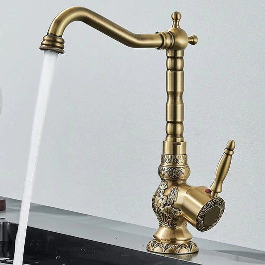 Quyanre Basin Faucet With Single Handle Mixer Tap Deck Mounted