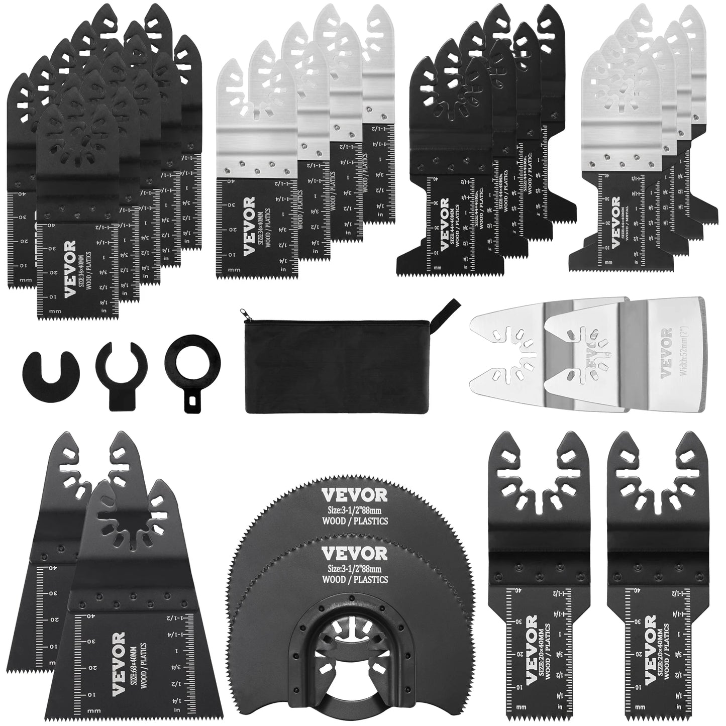 SucceBuy 30Pcs Oscillating Multi Tool Blades Kit For Craftsman