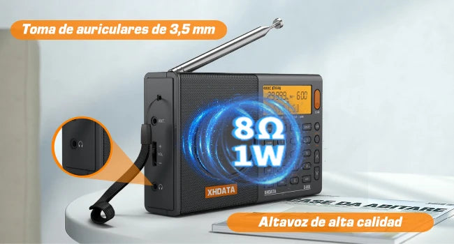 XHDATA D808 Multiband Radio Long Range AM FM SW MW