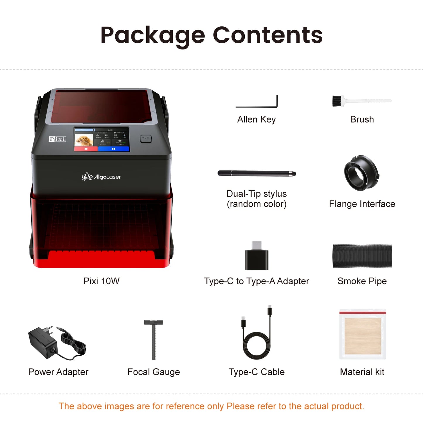 AlgoLaser Pixi 10W Touch Screen Smart Engraving Machine with Roller 100x100mm Engraving Area DIY Holiday Handmade Tool Water Cup