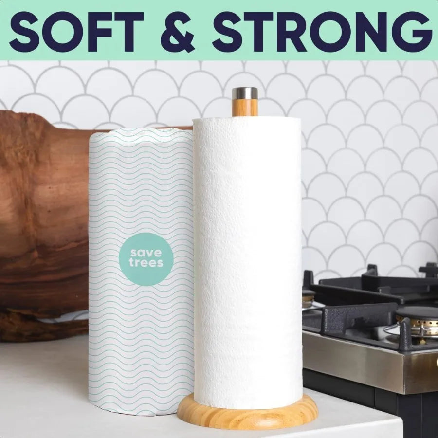 Save Trees Bamboo Paper Towels 1800 Sheets 12 Pack Absorbent