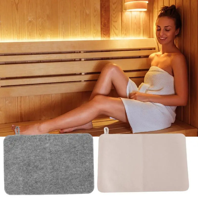 Felt Heat Insulation Mat Sauna Bath Spa Cushion 2pcs