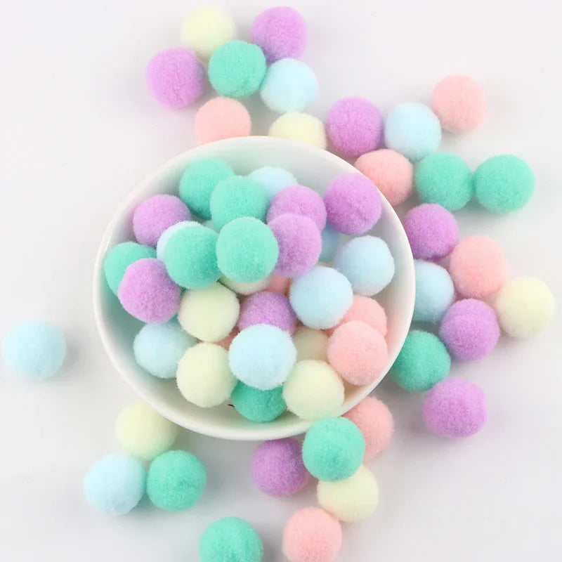 Mini Fluffy Polyester Pom Poms For Diy Crafts And Decor