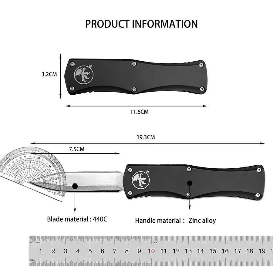 DIY Supplies Hera Hunt Tactical Outdoor Knife With Stonewash Blade