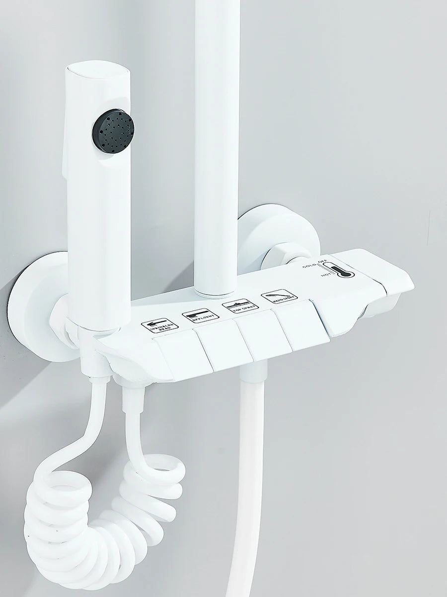 Quyanre 4 Way Shower System With Rain Shower Bidet Faucet