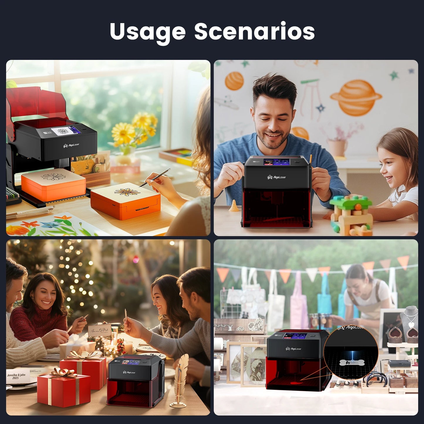 AlgoLaser Pixi 10W Touch Screen Desktop Engraving Machine