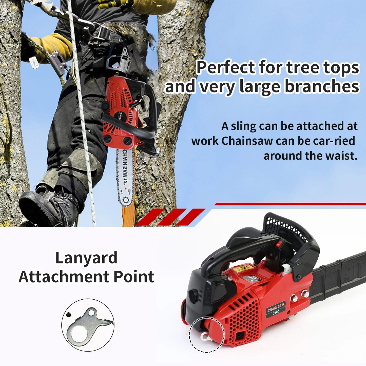 Portable Electric Chainsaw 1000W Brushless Motor For Wood Cutting