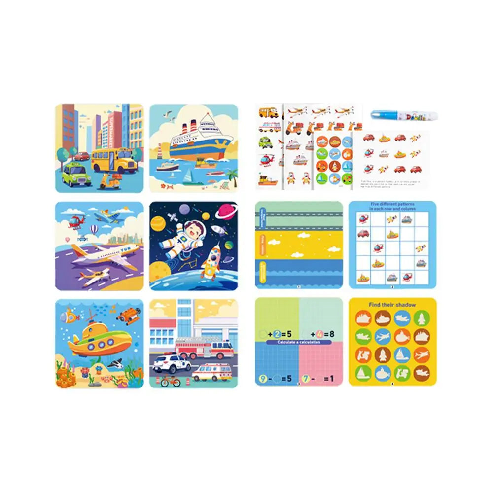 Magical Watercolor Painting Book Montessori For Kids Reusable Coloring Toy