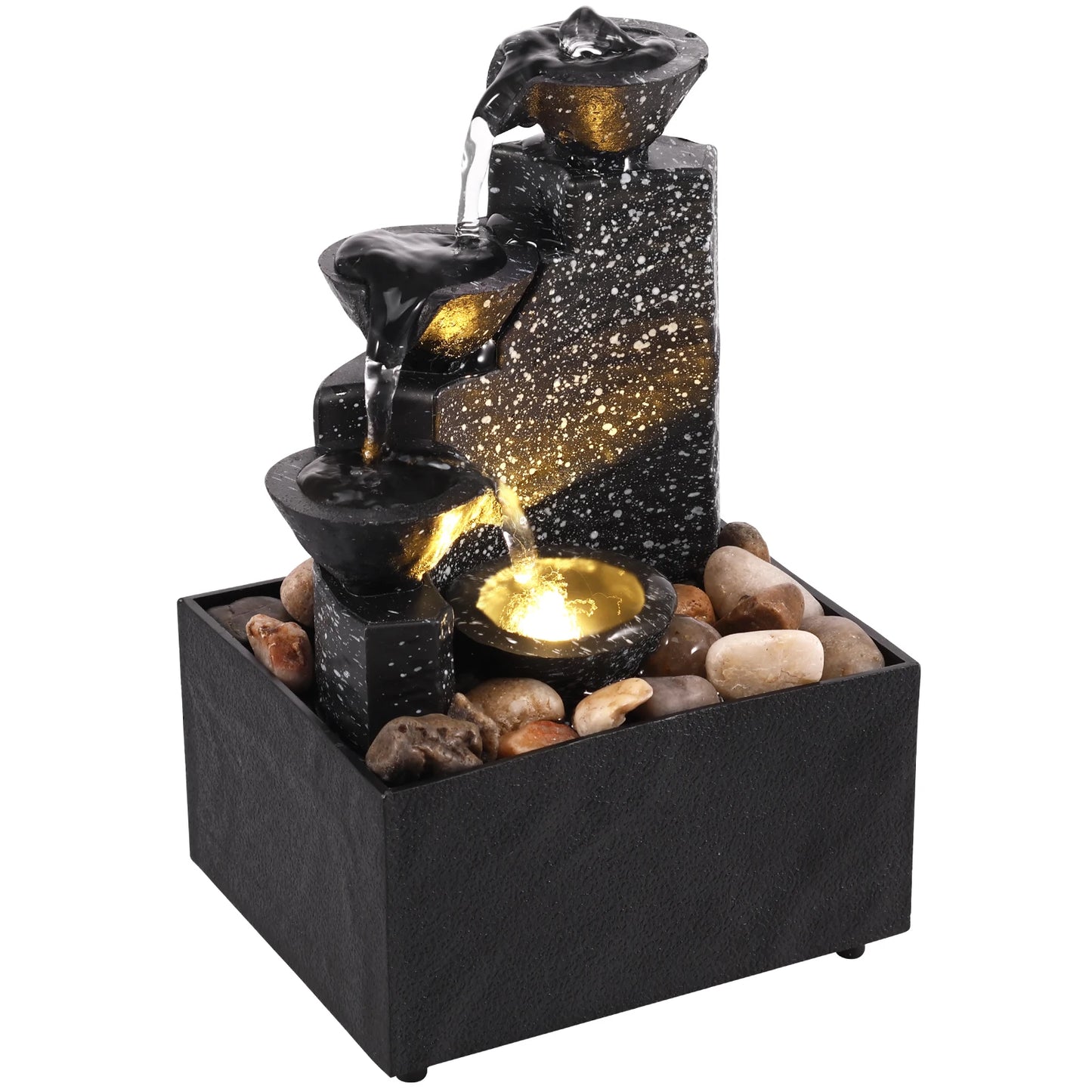 Hign-concerned Art Waterfall Tabletop Fountain Desktop For Living Room