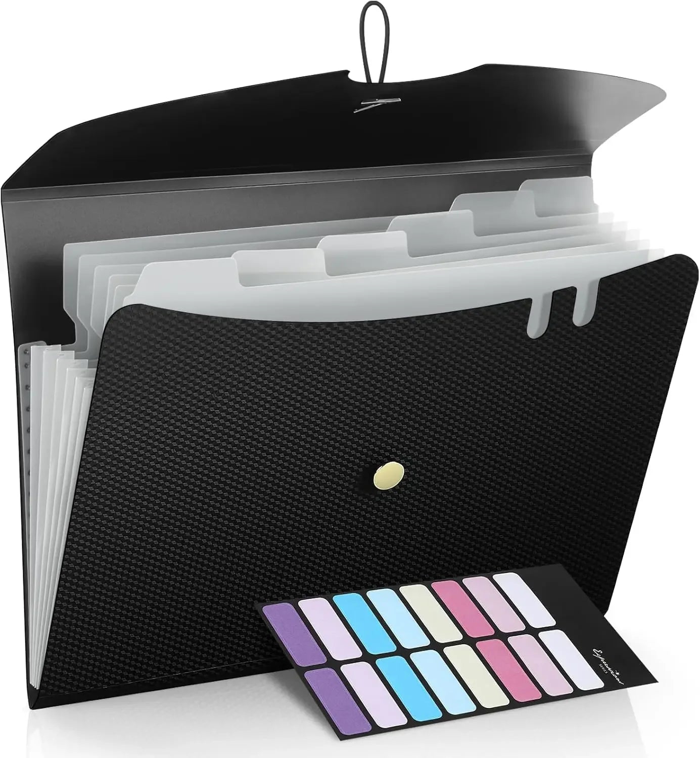 Expandable File Folder With 5 Pockets Polypropylene Organizer Office
