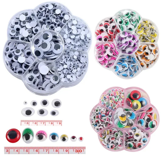 Self Adhesive Doll Eyes For DIY Crafts Assorted Sizes