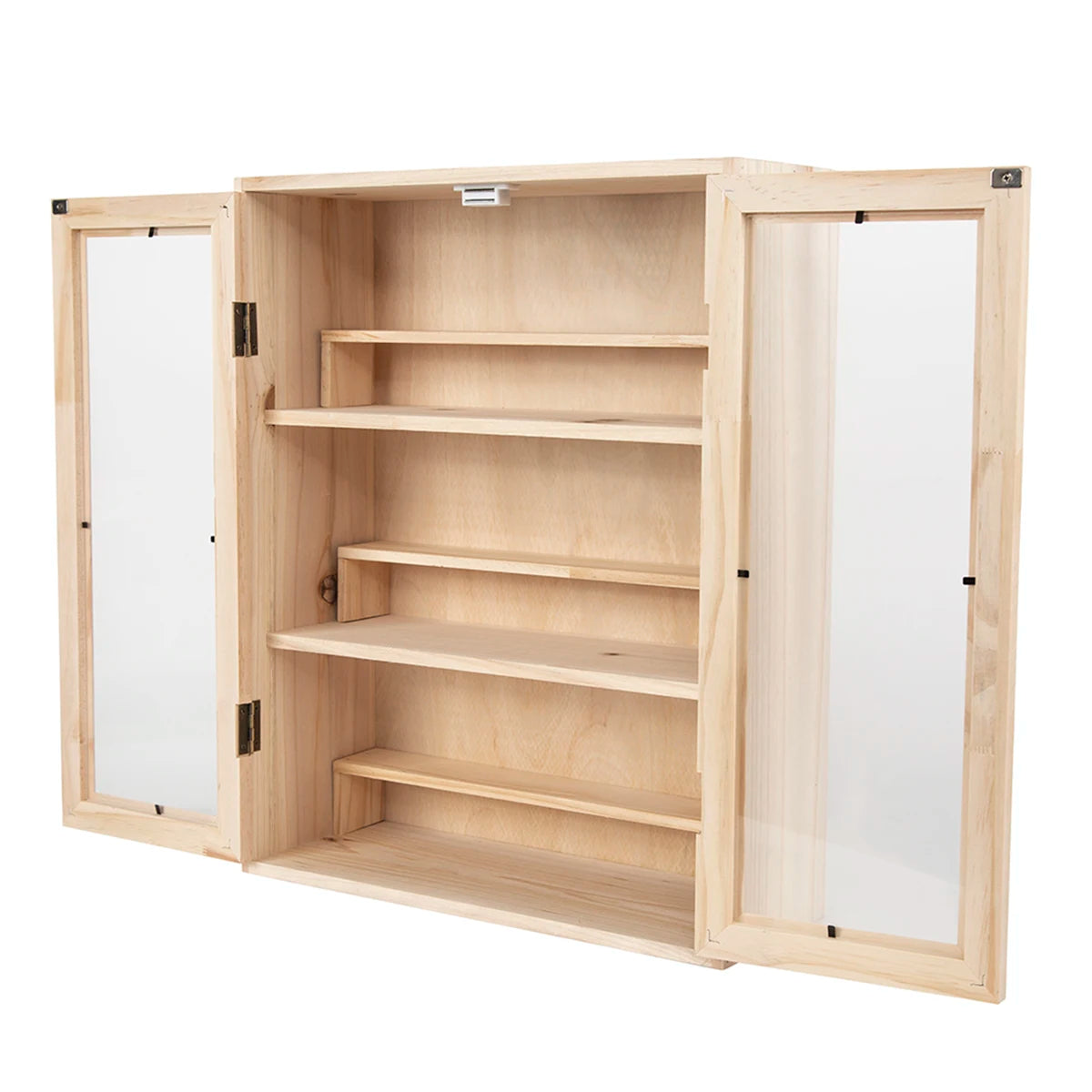 Solid Wood Blind Box Display Stand With Acrylic Panel