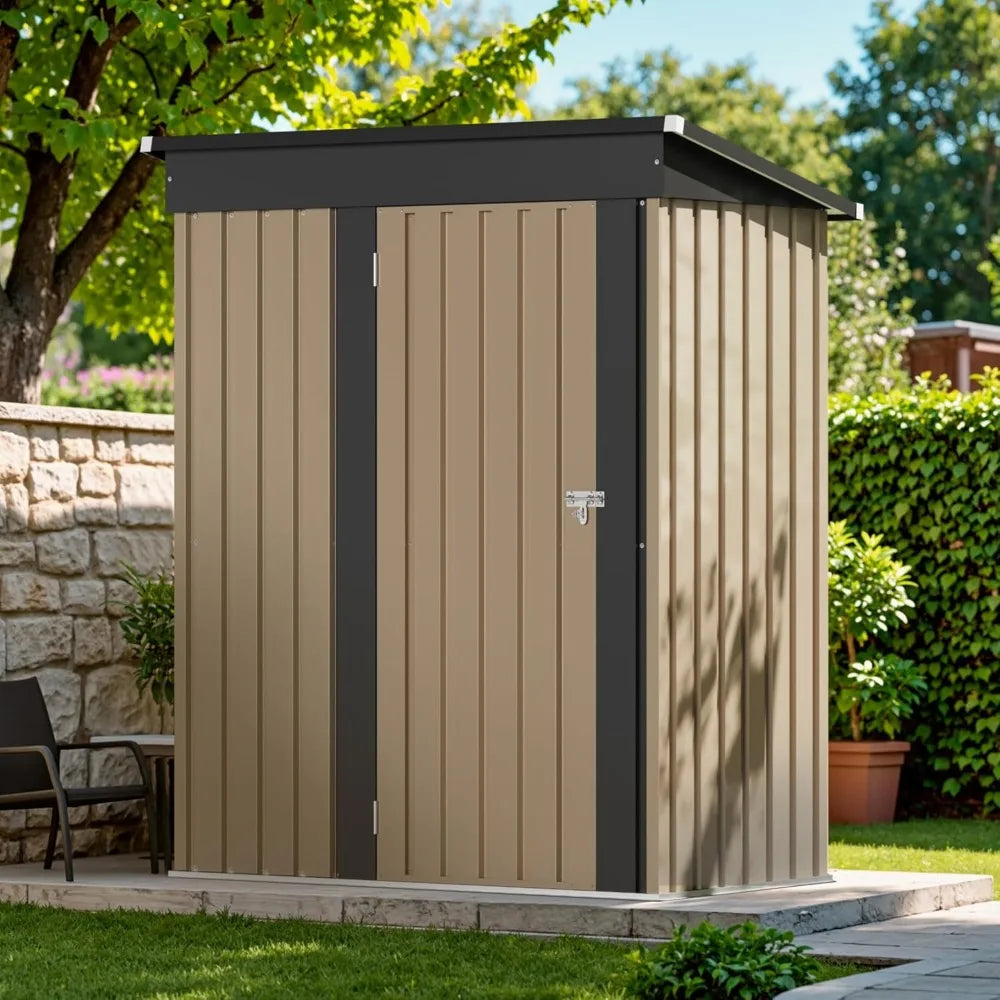 Outdoor Lockable Metal Shed For Garden Storage Anti Corrosion Design