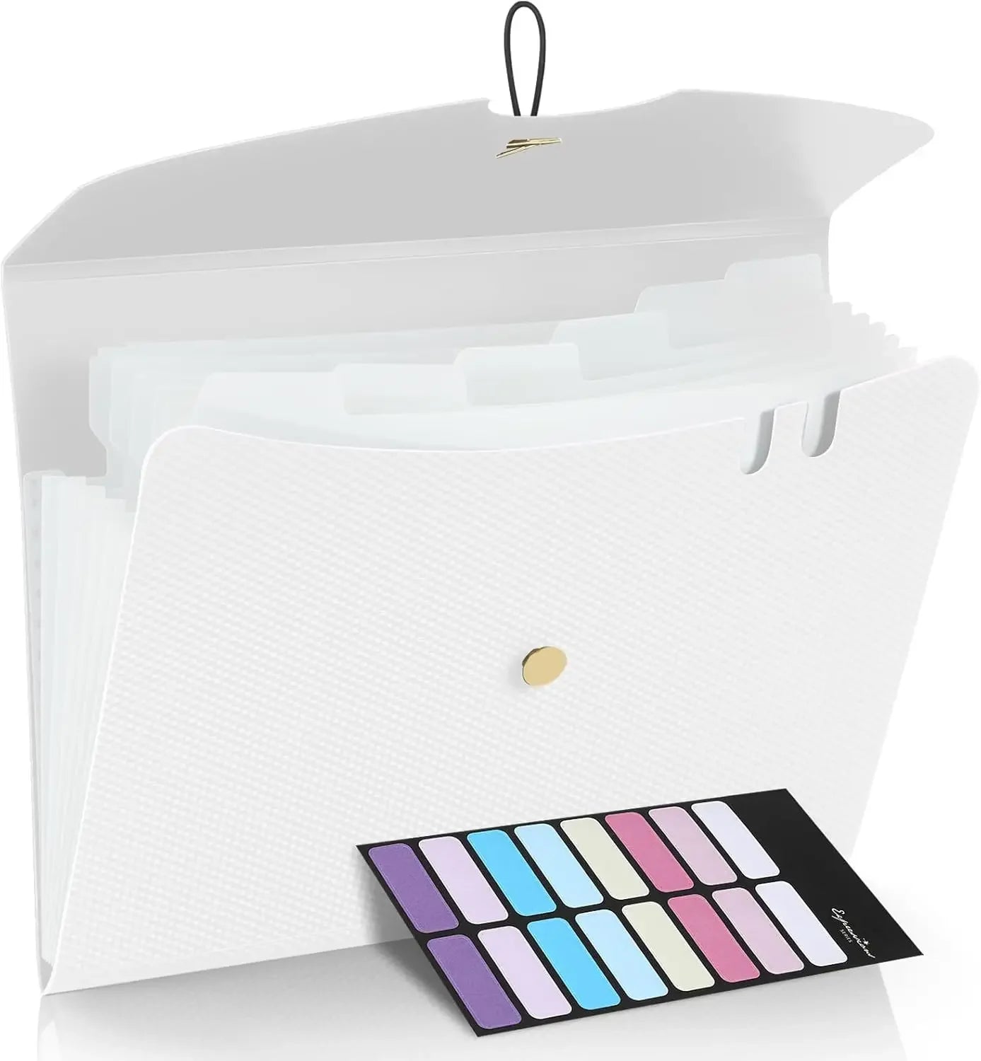 Expandable File Folder With 5 Pockets Polypropylene Organizer Office