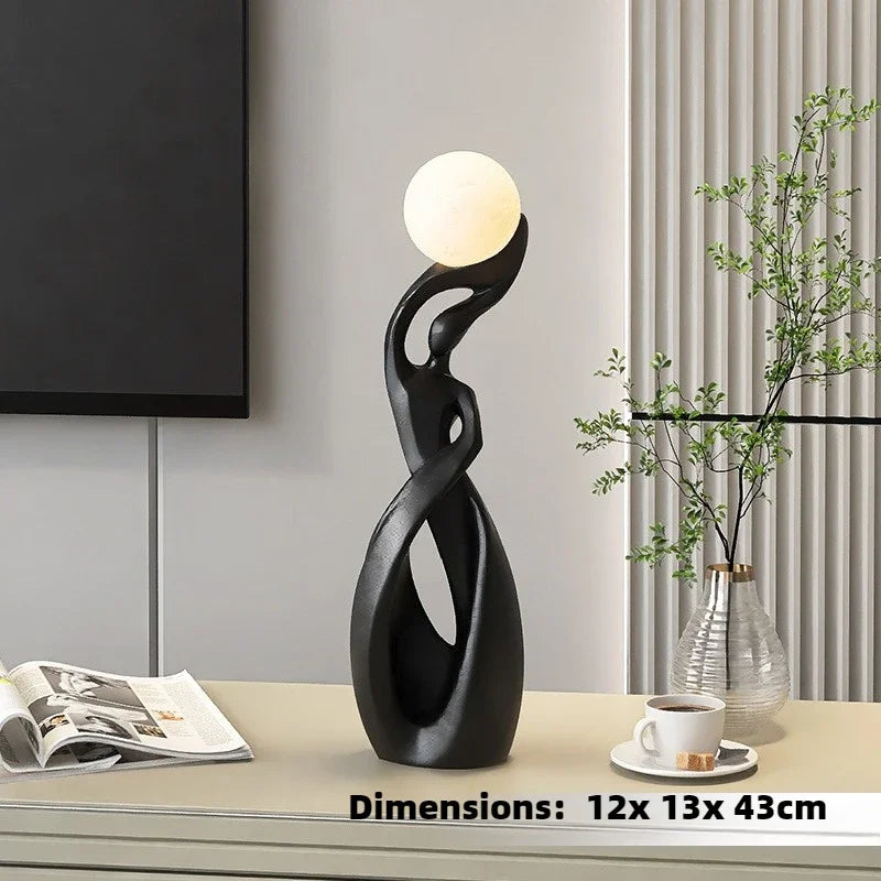 ENERLORD LED Floor Lamp Resin Night Glow For Living Room