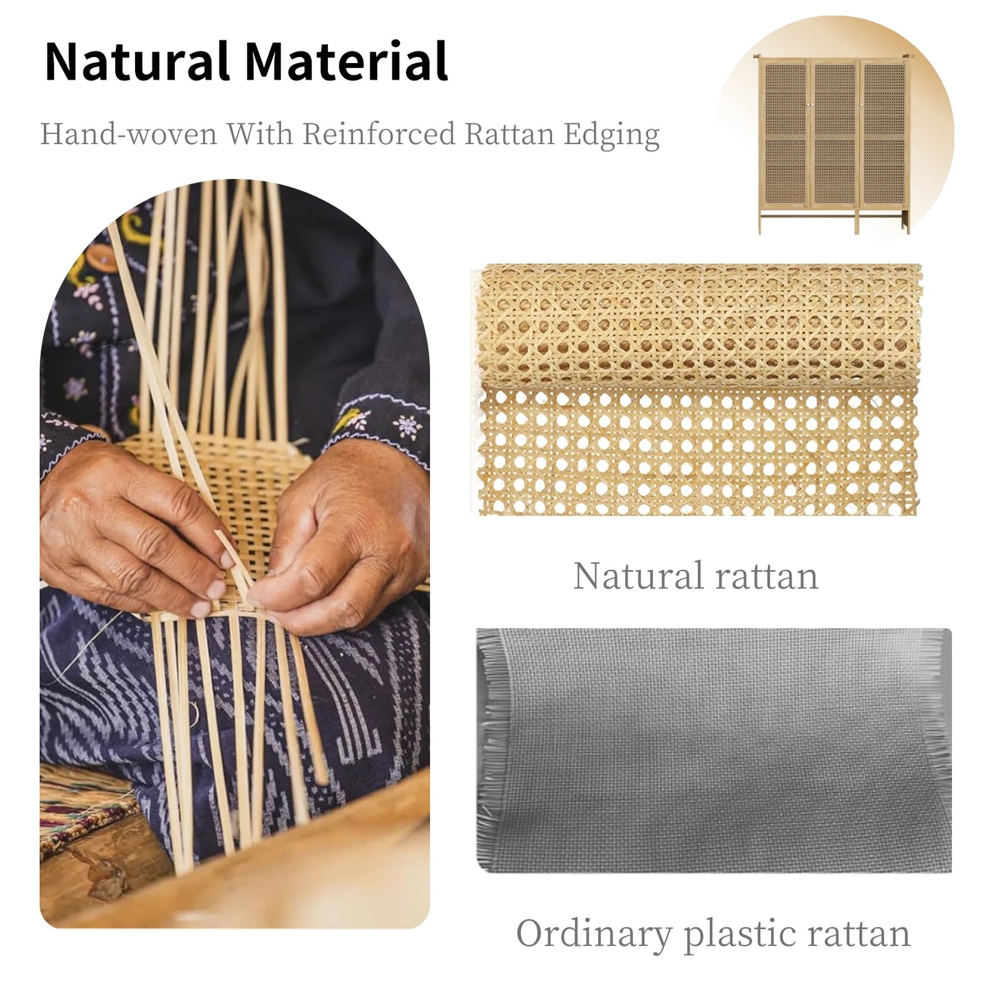 Wisfor Bamboo Shoes Rack Organizer Cabinet With Doors Six-Tier