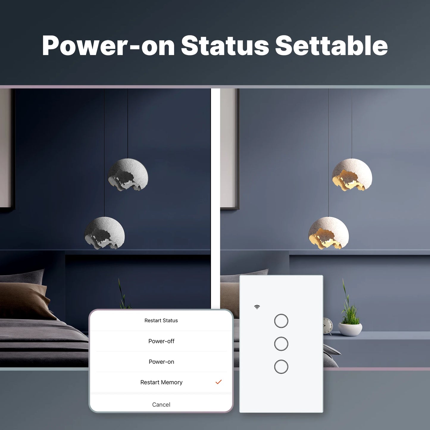 MOES Tuya WiFi Smart Light Switch Glass Touch Alexa