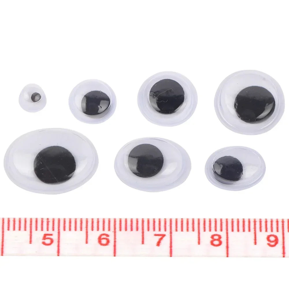 Self Adhesive Doll Eyes For DIY Crafts Assorted Sizes