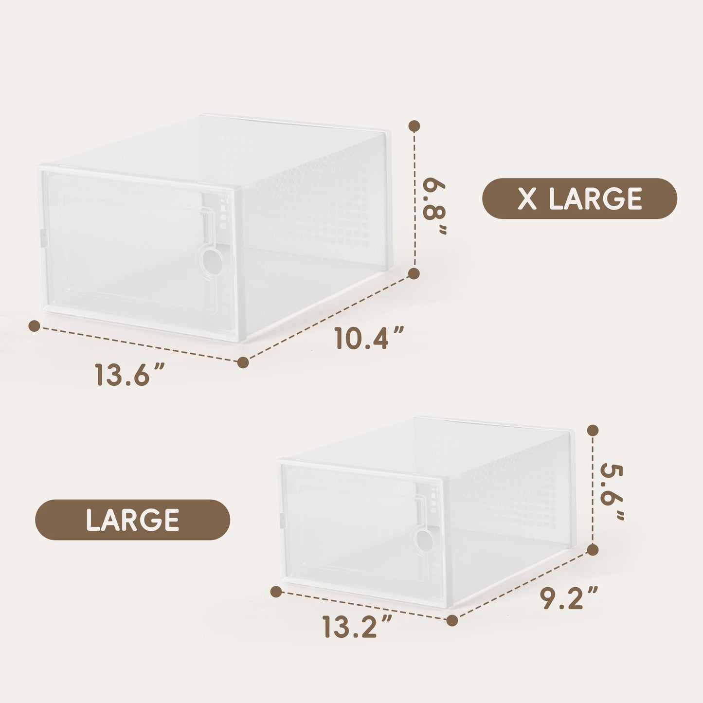 Deli Clear Stackable Shoe Boxes 12 Pack With Lids For Closet