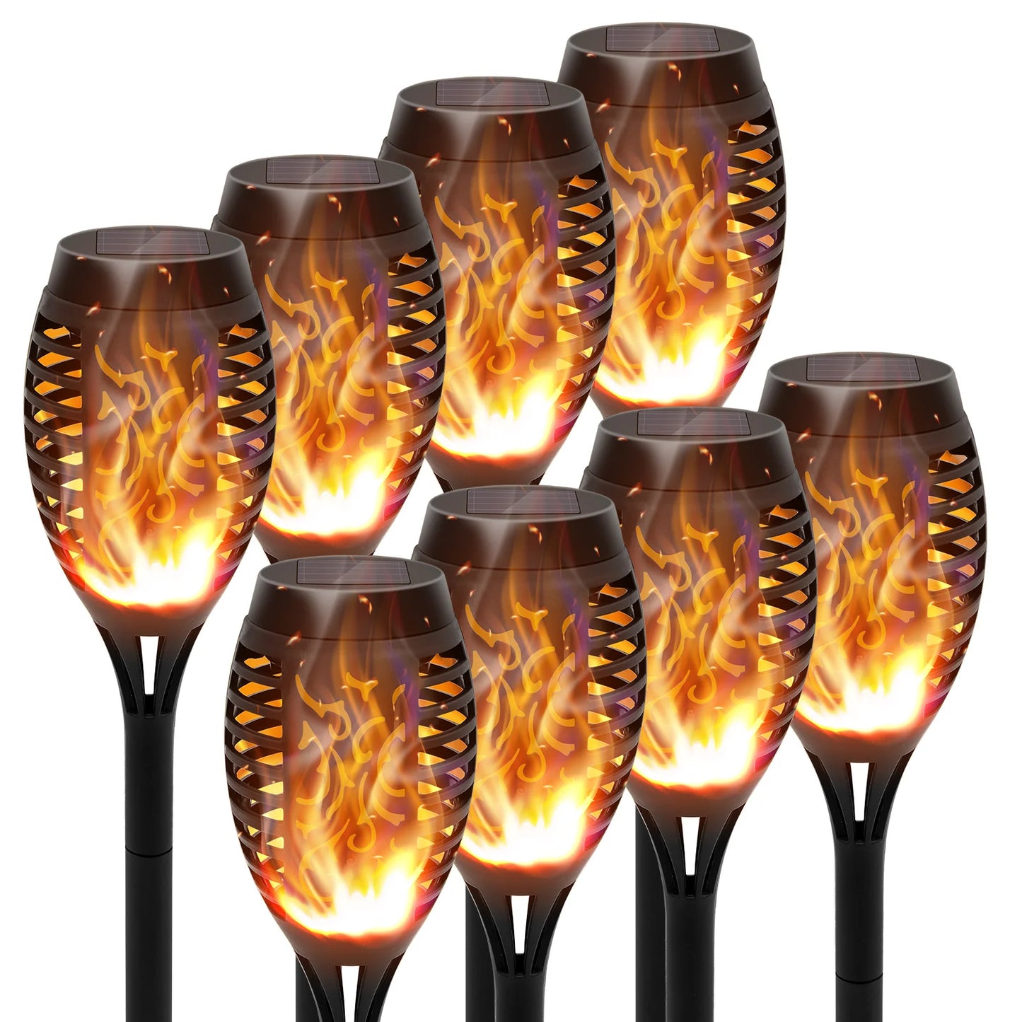 Solar Outdoor LED Torch Lights With Flickering Flame Waterproof Garden