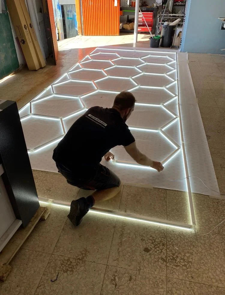 Hexagon LED Ceiling Light Tube For Garage Workshop