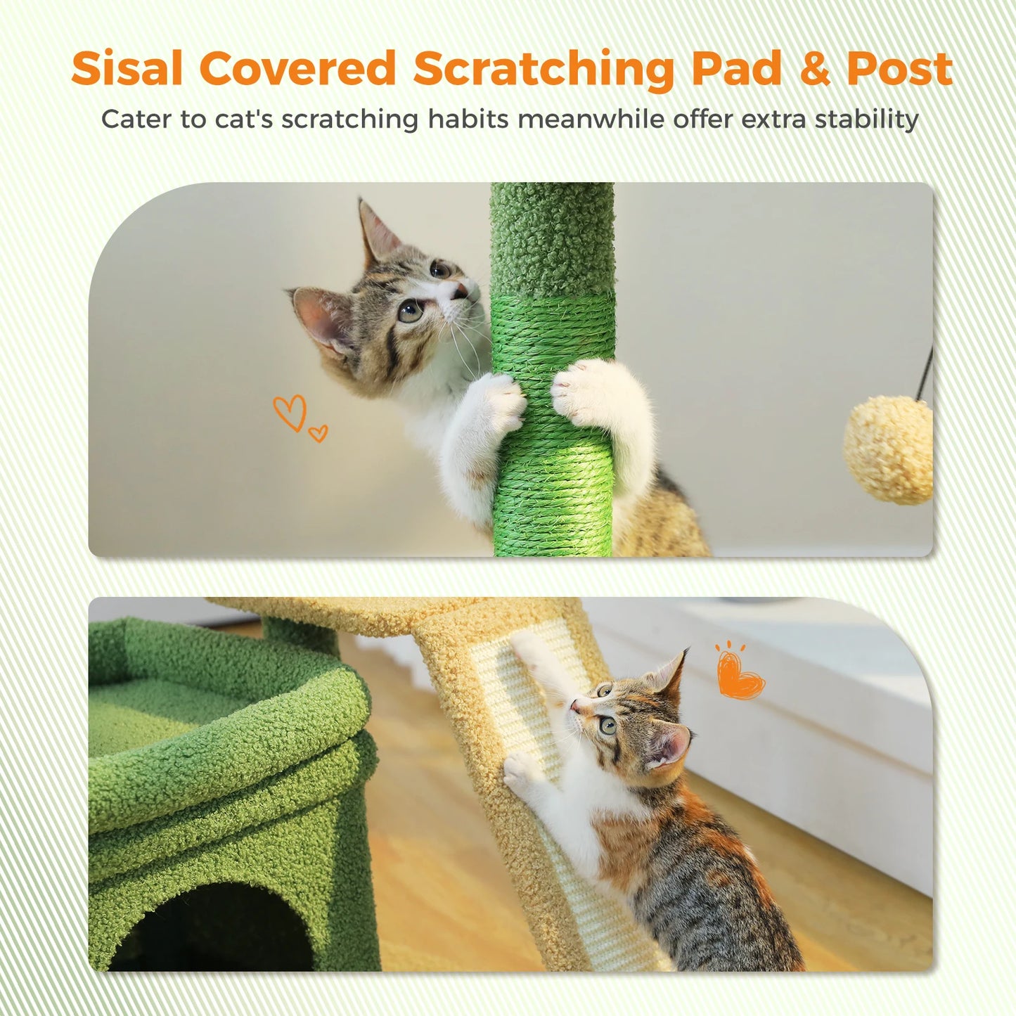 PAWZ Road Indoor Cat Tree With Sisal Scratching Post