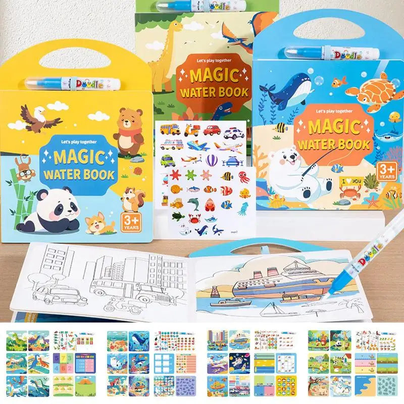 Watercolor Painting Book For Kids Reusable Coloring Montessori Toys