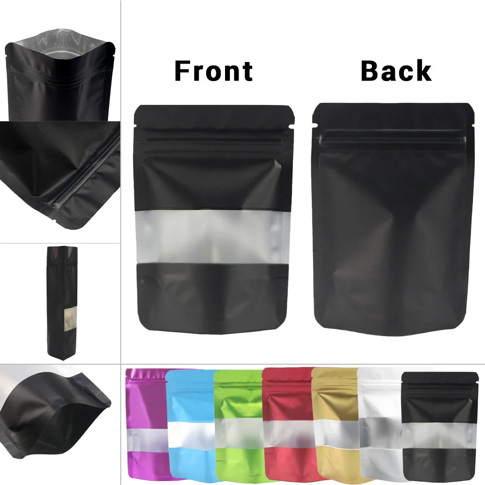 VoluPackCN Reclosable Zip Lock Bags Aluminum Mylar Pouches With Window