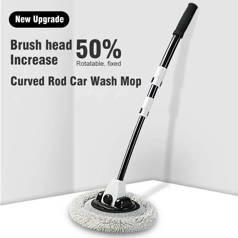 Hign-concerned Car Cleaning Brush Chenille Telescoping Mop Long Handle