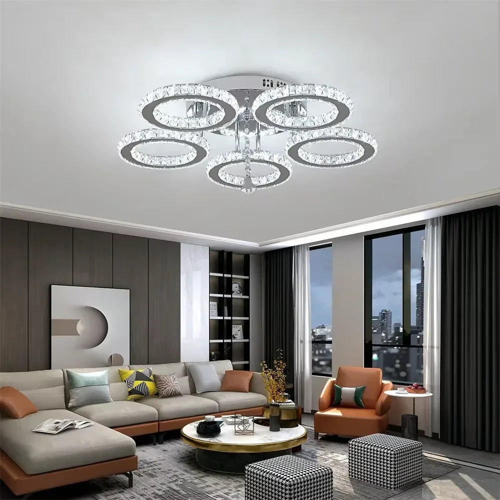 Vetrulus Modern Luxury Crystal Ceiling Chandelier for Living Room